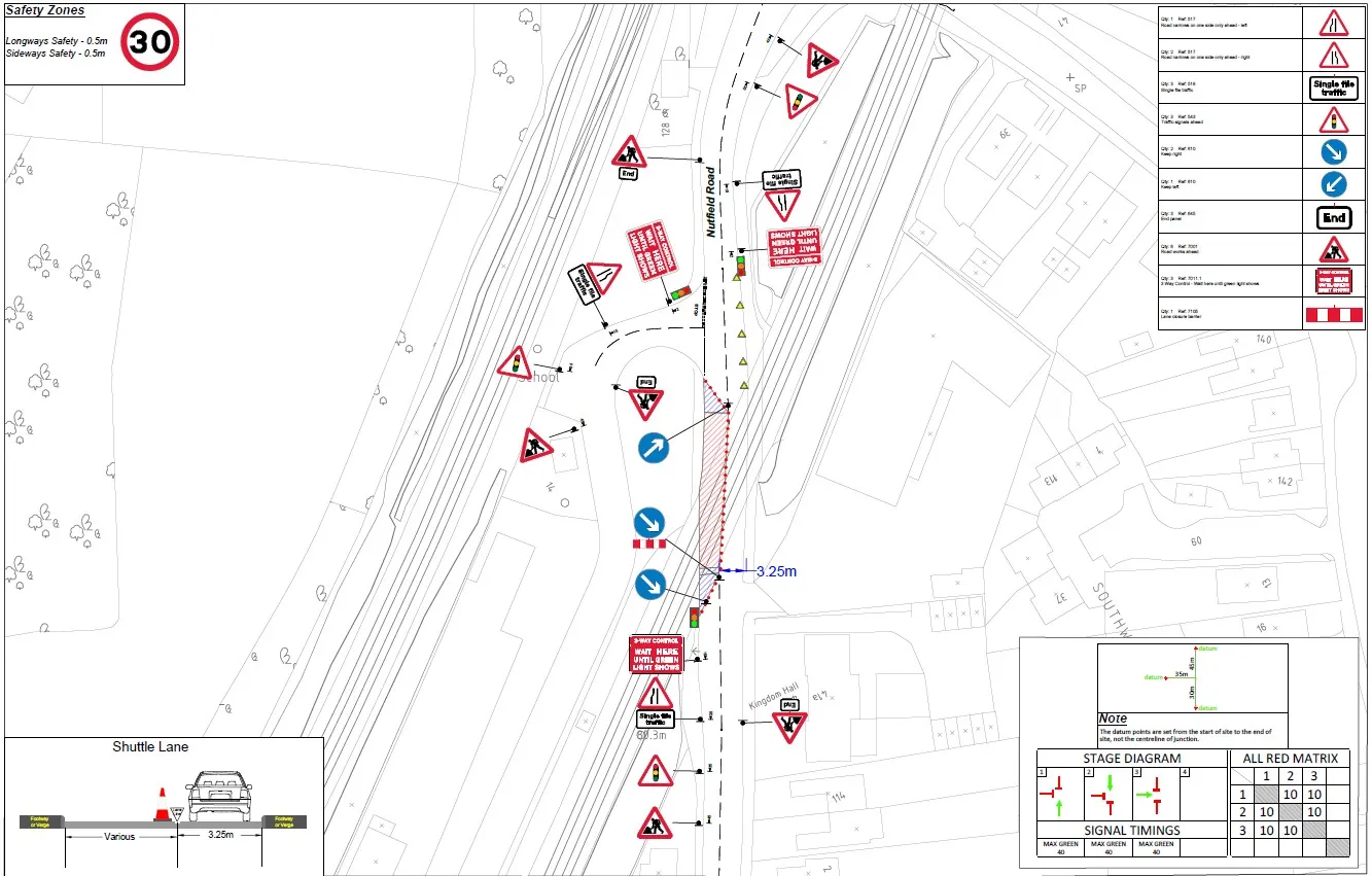 Multi-phase Traffic Lights With Parking Restrictions traffic management plan