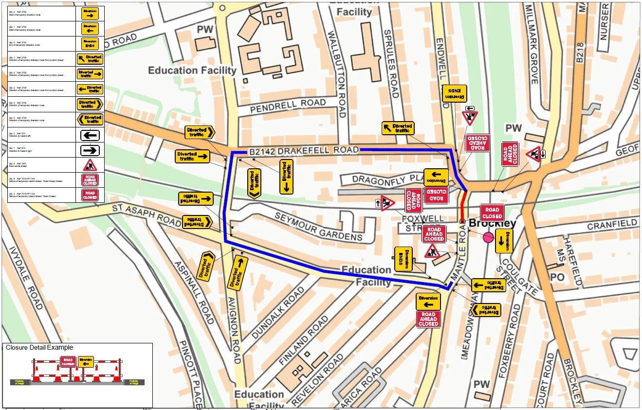 Road Closure & Diversion traffic management plan