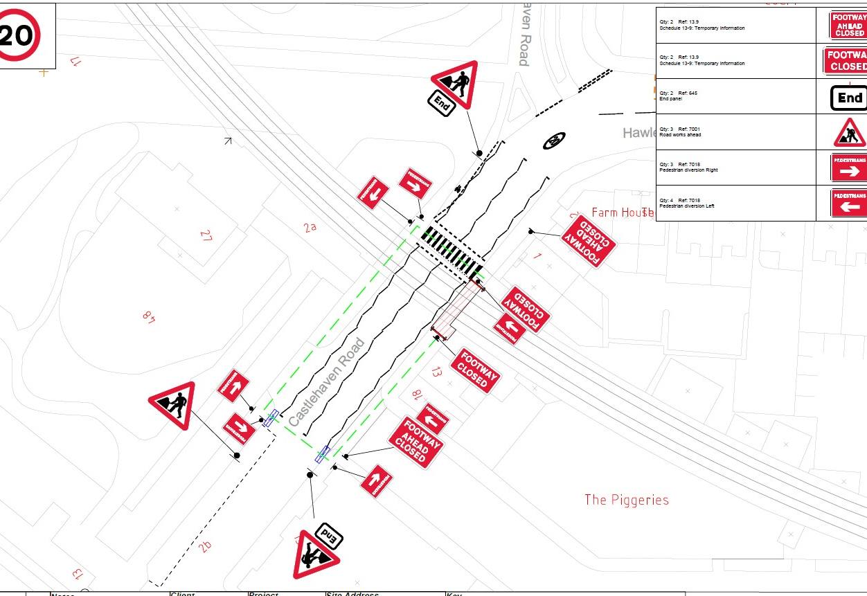 Pedestrian safety management traffic management plan